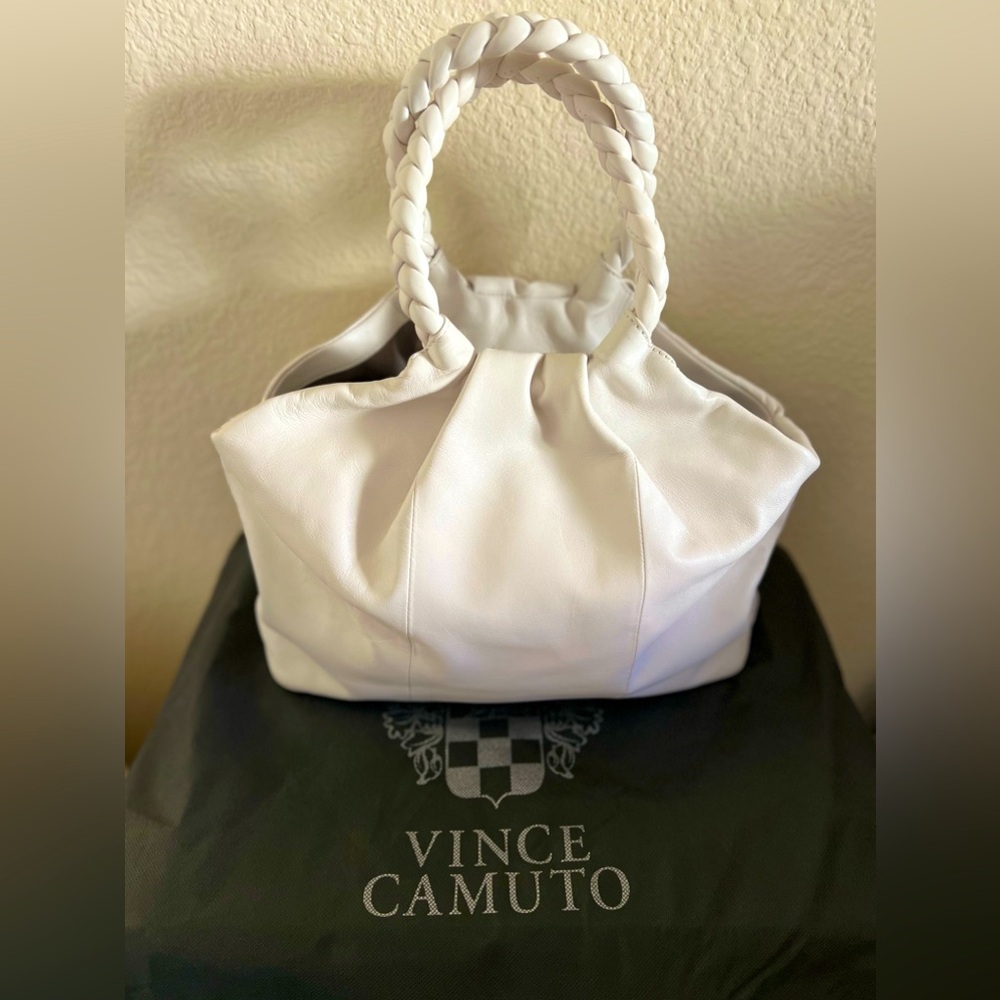 Vince Camuto Jordy White Leather Tote